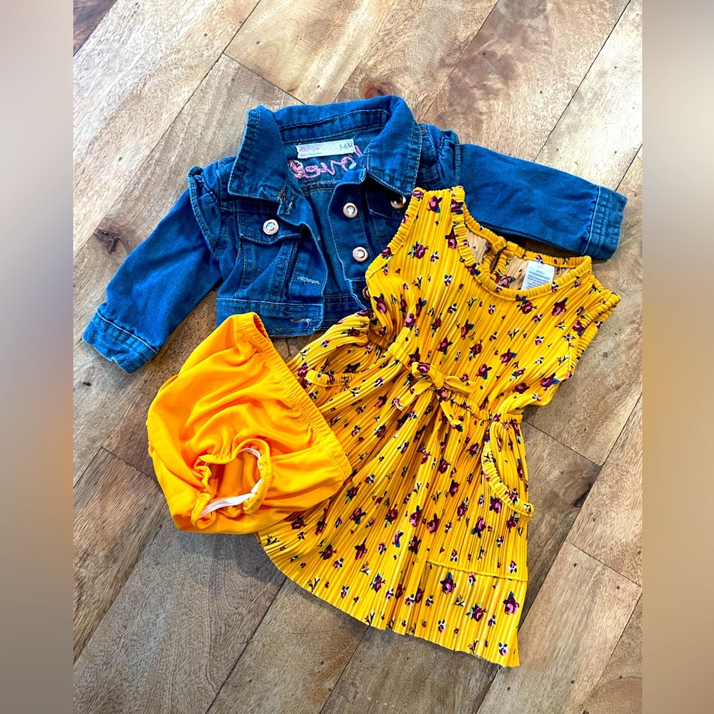 3 piece dress and jean jacket